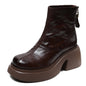 Autumn And Winter New Thick Bottom Chunky Heel Women's Ankle Boots