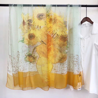 Yourou China Rose Printed Scarf