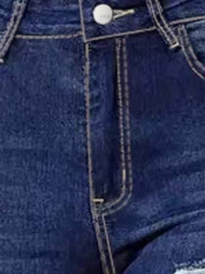 2025 Women's Ripped Tight Cropped Pants, New High Stretch Jeans, Fashionable And Versatile Street Style, Slim Fit Design, Women's Jeans And Clothing