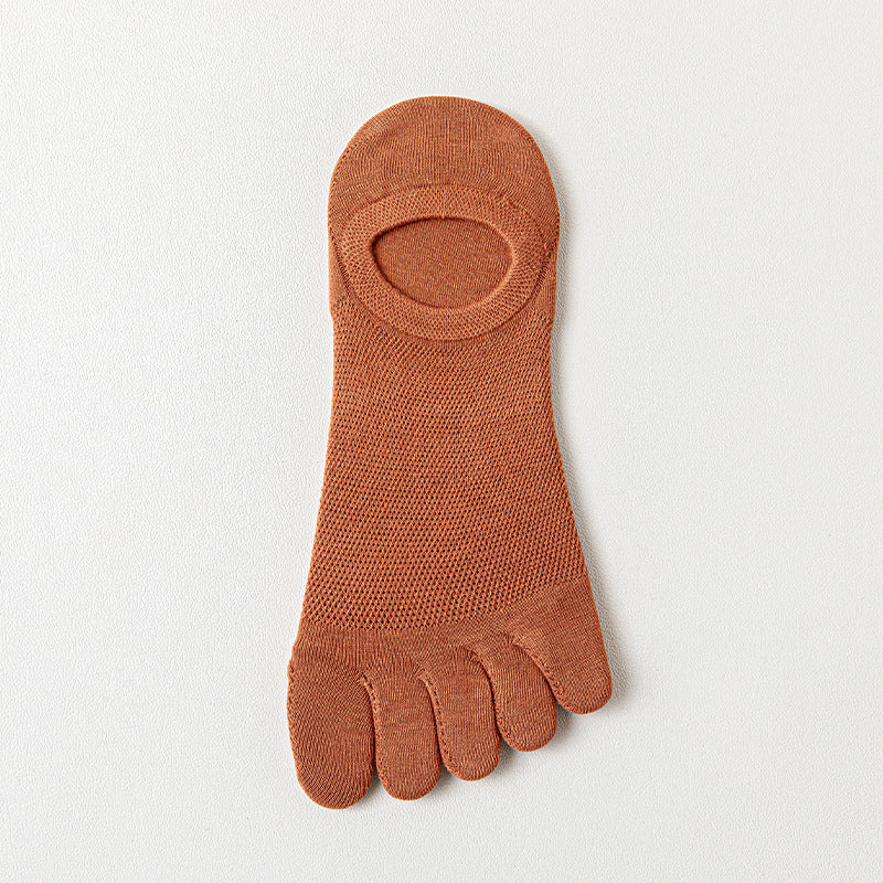 Men's Thin Mesh Breathable Five Finger Invisible Socks