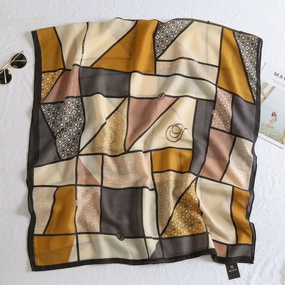 Wild Check Pattern Medium Thick Warm Long Scarf Shawl