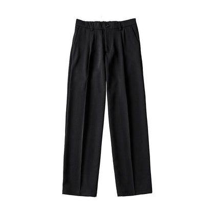 Black Straight Anti-wrinkle Suit Pants Thin Casual Trousers