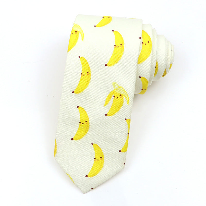 Korean Style Narrow Men's Clothing Cotton Tie