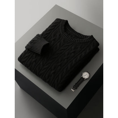New Men's Round Neck Loose Sweater