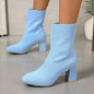 New Knitted Round Head Sleeve High Heel Socks Boots