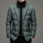 Winter Men's Cold-proof Down Jacket Coat Suit Scarf Collar