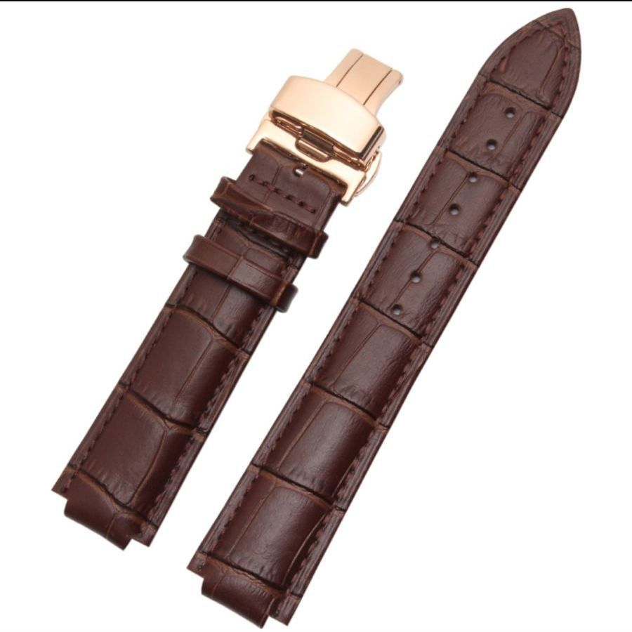 Silicone Watch Strap Top Layer Cowhide Leather