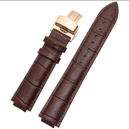 Silicone Watch Strap Top Layer Cowhide Leather