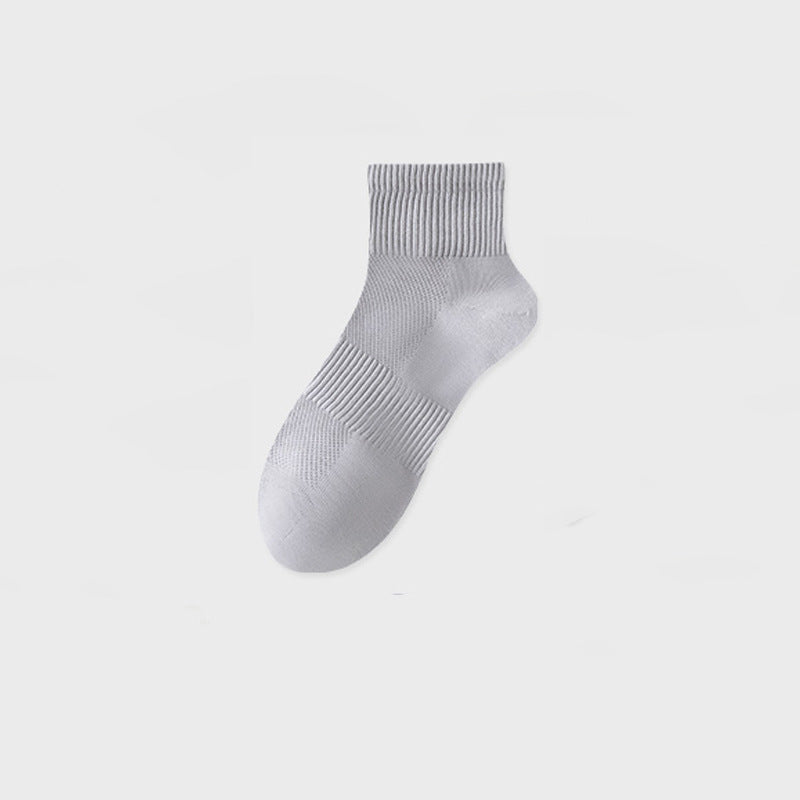 Men's Summer Thin Mesh Breathable White Socks