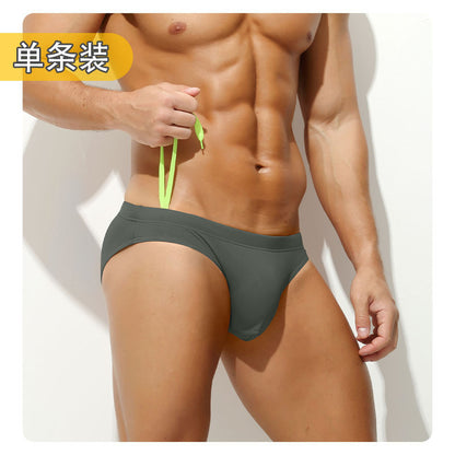 Men's Triangle Solid Color Low Waist Personality