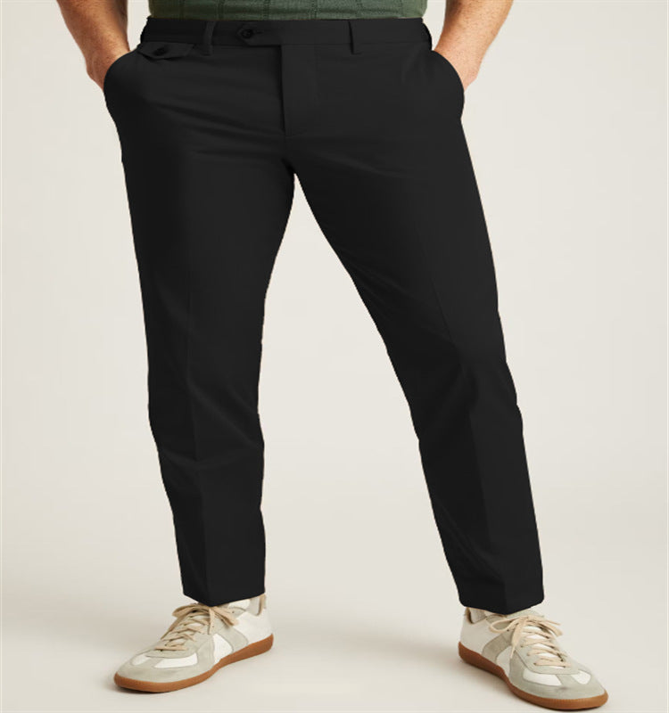 Men's Formal Wear Solid Color Buttons Casual Suit Pants