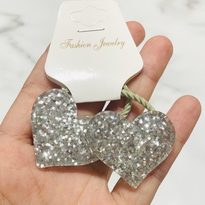 Dreamy Glitter Star Moon Girls Hair Tie