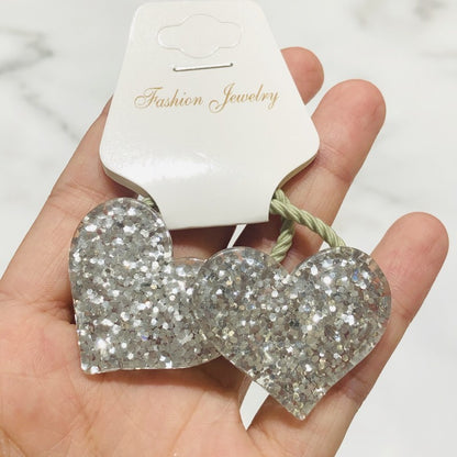 Dreamy Glitter Star Moon Girls Hair Tie