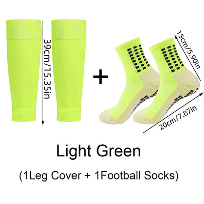 Sports Soccer Socks Knee Pad Mid-calf Glue Dispensing Non-slip