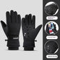 Fleece-lined Thick Waterproof And Cold-resistant Gloves