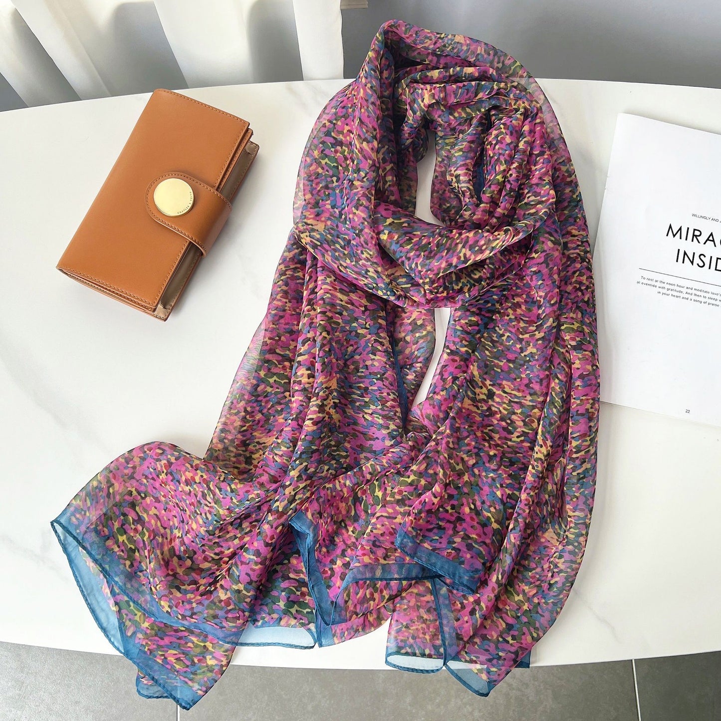 Yourou China Rose Printed Scarf