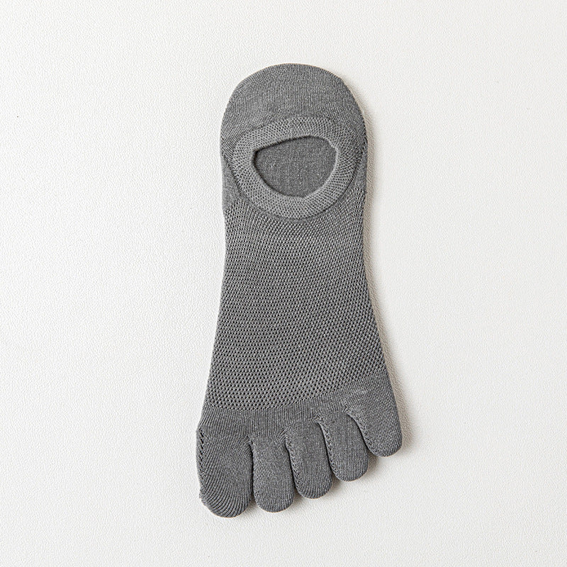 Men's Thin Mesh Breathable Five Finger Invisible Socks