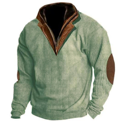 Warm And Loose Outdoor Breathable Stand Collar Men's Sweater