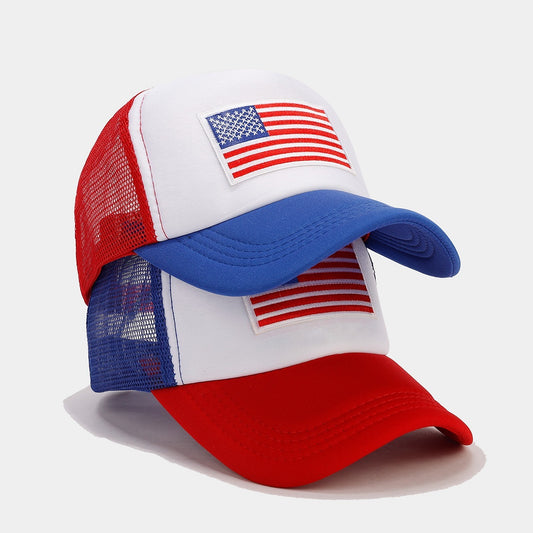 Red And Blue Contrast Mesh Breathable Space Cotton Baseball Cap