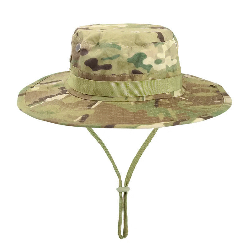 Camouflage Boonie Hat Round Edge Sun-proof Bucket Hat