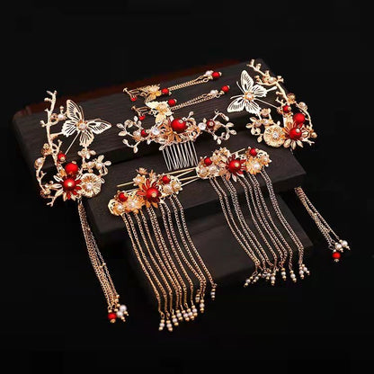 Flower Hairpin Hanfu Hair Crown Gorgeous Fairy Girl Toasting Clothes