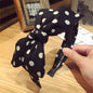 All-match Fabric Plaid Big Bow With Teeth Headband