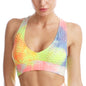 European And American Jacquard Tie-dyed Bubble Yoga Jacket Fitness Sports Back Shaping Sexy Push Up Bra Women