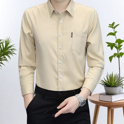 Striped Youth Korean Slim Fit Casual All-match Shirt