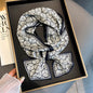 Warm Small Silk Scarf Thin Narrow Ribbon