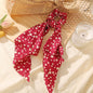 Small floral ponytail long streamer hair band
