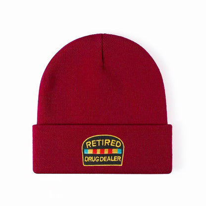 Embroidery Knitted Hat Personality Street Windproof And Warm