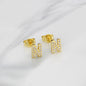 Ins European And American Diamond English Alphabet Letter Earrings