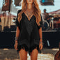3d Printed Tassel Loose Dress
