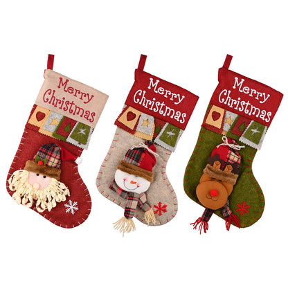 New Christmas Decorative Supplies High-end Cartoon Christmas Decorative Socks Pendant