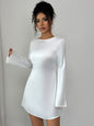 Women's European And American Backless Long-sleeved Dress