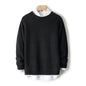 New Round Neck Double-strand Thickened Sweater For Men