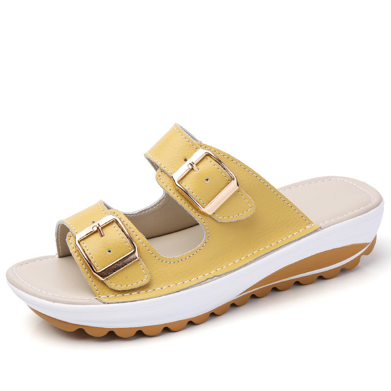 Leather beach shoes
