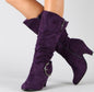 Fashion Brushed Velvet Spring And Autumn Women's Boots
