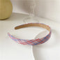 Super Sweet Plaid Flower Solid Color Fabric Headband