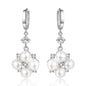 Long Rhinestone-encrusted Pearl Earrings New