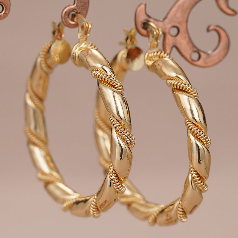 Design Sense Geometric Advanced Light Luxury Ornament Niche Ring Ear Clip