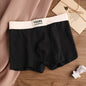 Cotton Men's Mid Waist Texture Boxer Briefs
