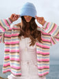Rainbow Striped Sweaters Round Neck Long Sleeve Loose
