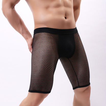 Men's Large Mesh Boxer Anti-wear Leg Sports Underwear