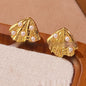 Beach Style Conch Shell Pearl Stud Earrings