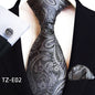 Paisley Tie Square Scarf Pocket Square Cufflinks Three-piece Set