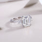 Baguette Diamond Ring Wedding Ring Luxury Moissanite Silver Ring