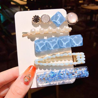 Girl's Simple Pearl Clip Set Hair Accessories