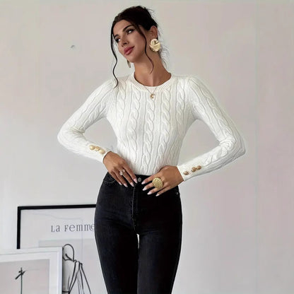 Women's Autumn And Winter Round Neck Sweater