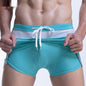 Hot Spring Lace-up Men's Boxer Casual Swimming Trunks